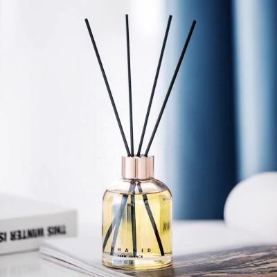 China Eco-friendly Recyclable Custom Cylinder Perfume Diffuser Reed Diffuser Bottles Car Glass Glass Perfume Bottles With Screw Cap for sale