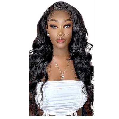 China Hair Extensions Bundles; Brazilian 13x6 human wigs HD lace closures 180% pre plucked 22in hd human hair lace front wigs body wave for sale