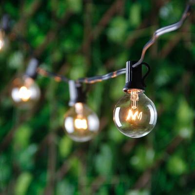 China G40 String Globe g40 Edison String Lights Outdoor Pluggable E12 Solar Light 100ft Outdoor Waterproof for sale