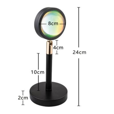 China Hot Selling Aluminum Alloy Factory Spot Sunset Lamp 5W for Mini Selfie Atmosphere Bedroom Sunset Lights for sale