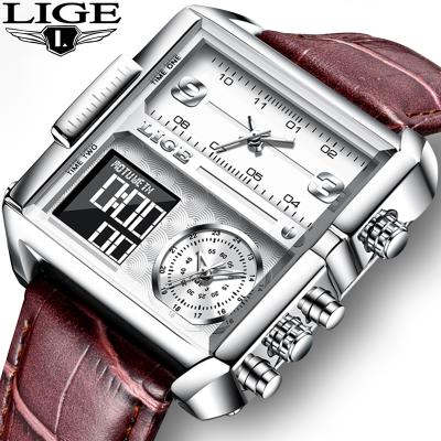 China New Men Full Quartz Watch Analog Calendar LIGE Sport Watches Top Luxury Brand Relogio Masculino Wristwatch Waterproof Electronic Digital Pendulum for sale