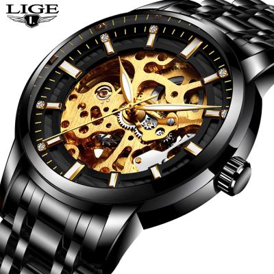 China New Arrival Automatic Men's Fashion Lige Date Watches Business Luxury Steel Mechanical Casual Waterproof Full Sport Luminous Watch for sale