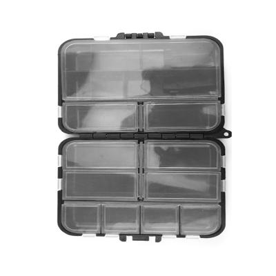 China Wholesale Factory Price Compartments Mini Fishing Tackle Box Lures Outdoor Fishing Hooks Baits Plastic Storage Rack Double-sides Plastic for sale