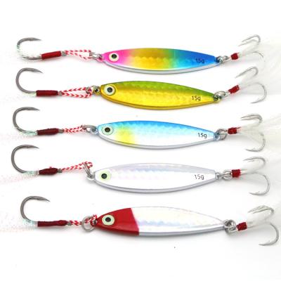 China Available Sample Quality Outstanding Custom Swim Wobbler Hook Bait Soft Lead Fish With Feather for sale