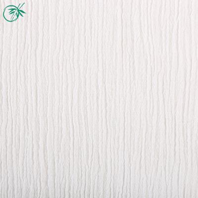 China Sustainable Manufacturer Custom In Stock Pure Color Plain White Baby Gauze Crepe Fabric for sale