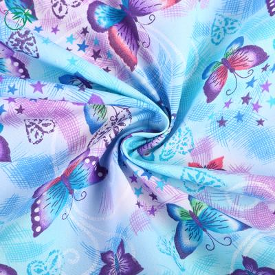 China Stocklot Butterfly Print Plain Weave Fabric Customizable Customizable Custom Fabric Tc Fabric For Cloth for sale