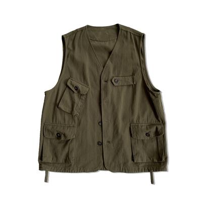 China Multi-pocket Breathable Simple Solid Summer Factory Slim Sweater Vest for sale