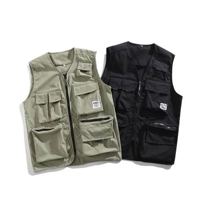 China Breathable Simple Thin Functional Tactical Vest Multi-pocket Trend Summer Fashion Loose Vest for sale