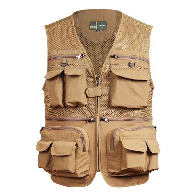 China Anti-pilling Summer Multi-pocket Spring Vest Outdoor Photography Fishing Vest Men's Slim Vest Mountaineering Travel Vest for sale