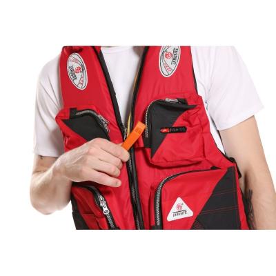 China Professional Fishing Rescue Fishing Adult Surfing Drift Water Skiing Detachable Multi-pocket Super Buoyancy Life Jacket for sale