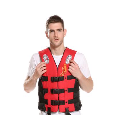 China Custom Logo Surfing Drift Uphill Water Skiing Adjustable Oxford Cloth Buckle Fishing Life Vest For Adult Kids for sale