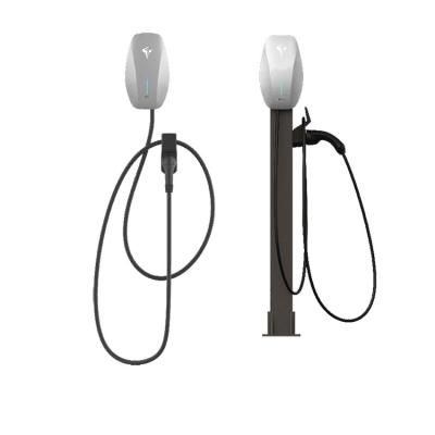 China Colorful lights GB/T 7kW AC Wholesale Price Ev Charger Portable Vehicle Charging Station For Electric Cars for sale