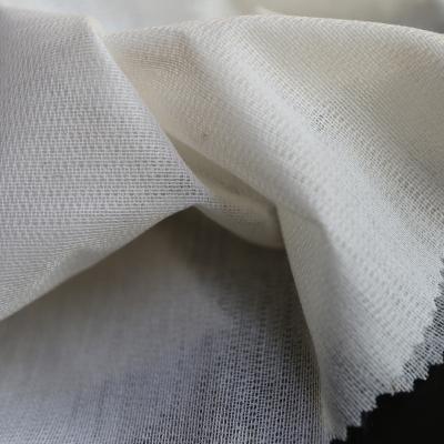 China Factory Water Soluble Knit Woven Warp Knitted Interlining Fusible Interlining For Shirt 40D16 for sale