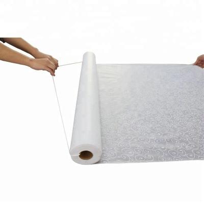 China Non-Slip Non-woven fabric white wedding runner decoration  carpet indoor and outdoor with pull rope -3ft x 100ft in roll for sale