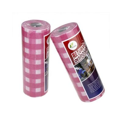 China Sustainable over 19 years manufacturer  kinds of non-woven clean cloth use for disposable cleaning cloth roll for sale