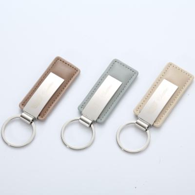 China Vintage Vegetable Tanned Car Llavero de cuero Retail Genuine Leather Key Chain Promotion Gift Logo Key Chain Custom PU Key Organizer for sale