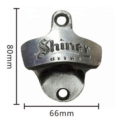 China Existing Zinc Alloy Promotional/Souvenir Sacacorchos Bottle Mount Wall Stainless Steel Mold Opener In Stock Can Custom Logo for sale