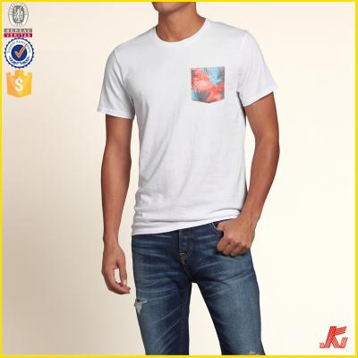 China Anti-pilling t-shirt with pocket, pocket t-shirt in different color for sale