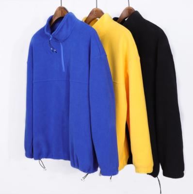 China Anti-pilling 1/4 elastic zipper cuff and bottom pull over fashion men's sweater light fleece sweatshirt for sale