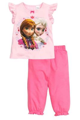 China Anti-pilling kids clothing set/printing kids T-shirt/kids pants for sale