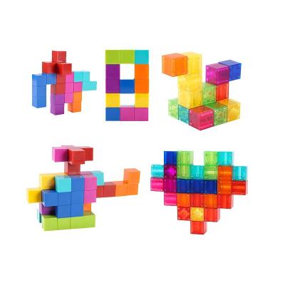 China Chinese Plastic Cement Making Toddler Toys Stem Preschool Learning Sensory Toys and Gifts for Kids 32P Magnetic Cubes Magnetic Cubes for sale