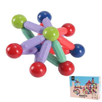 China Construction Toy OEM Factory Wholesale  Kid Intelligence  Magnetic Toy Puzzle 36P Magnet Building Blocks Magnetic Sticks for sale