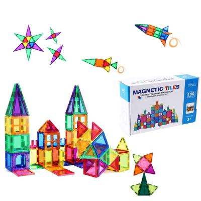 China Plastic Chinese Manufacture Magnet Toy Children  Intelligent Colorful Building Blocks  Magnet Blocks Magnetic Tiles for sale