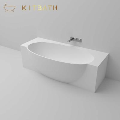 China Round Shape Joint Freestanding Bathtub Transparent Modern Solid Outdoor Bath Kitbath Eco-Friendly New For Hotel And Home Bathtub Supplier for sale