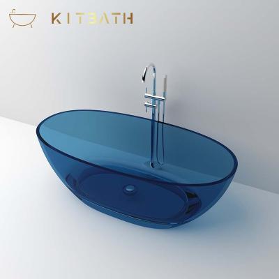 China Ideal Acrylic Bathtubs KITBATH Bathtubs Pure Outdoor Solid Outdoor High Quality Transparent Resin Bathtub for sale