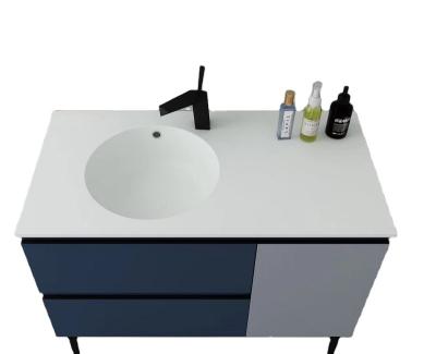 China Simply Modern Bathroom Vanity Unit Furniture Artificial Stone Vanity Bathroom Vanity for sale