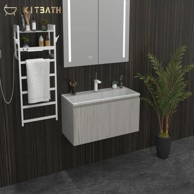 China Eco-friendly Customized Wall Hung Solid Outdoor Sink Artificial Stone Bathroom Sink Cabinet for sale