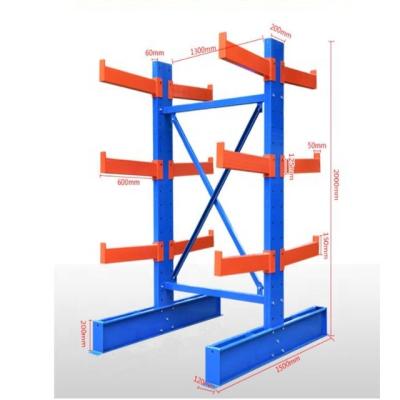 China Long Storage Corrosion Protection Steel Racking System Shelf Cantilever Racks With Heavy Duty Loading for sale