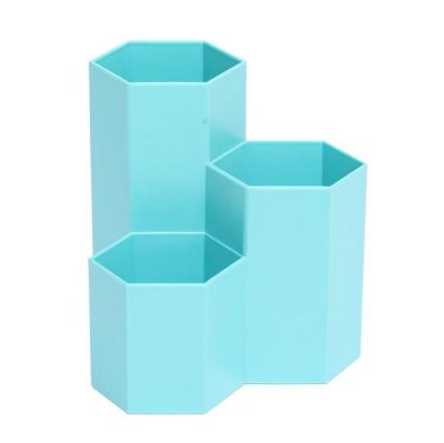 China The Most Popular Temperature Display Strong Simple Hexagon Pen Holder Student Storage Box Creative Rack for sale