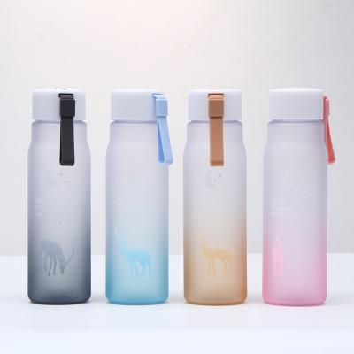 China Sustainable PLSTIC SPORT SHAPE NEW STYLE WITH NICE DESIGN 600ml WITH LID PLASTIC WATER BOTTLE for sale