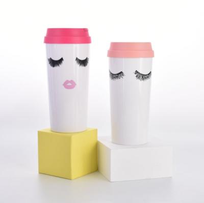 China New Sustainable Car Plastic Cup Can Be Customized European And American Design Fashion Women Cup for sale