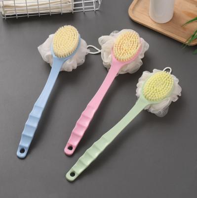 China All Natural Bath Brush Scrub Soft Bath Rub Towel Brush Long Handle Back Hair Brush for sale