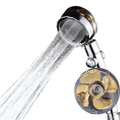 China With High Pressure Turbo Diverter 360 Degree Rotating Ion Filter Modern Shower Head Power Spa Hand Held Shower Head With Turbo Fan for sale