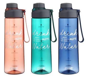 China 2021New Style Sustainable Sports Portable Custom Handle BPA Tritan Free Plastic Drinking Water Bottle for sale