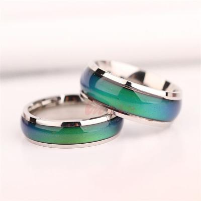 China Group Rings Mood Ring Temperature Changing Color Emotion Rings Size 16-20 Stainless Steel Feeling Rings For Women/Men R1010 for sale