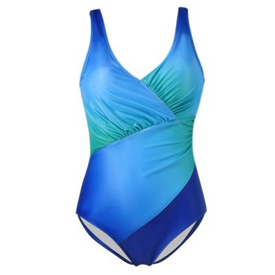 China Print Swimwear Breathable Bikini Swimsuits V-Neckline Swimwear Cover Up Gradient One-Piece Swimsuit Biquinis-Brasileiros-No. swimwear for sale