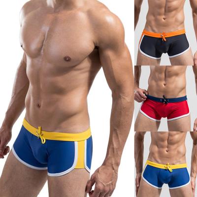 China Anti-wrinkle bandage nylon swim trunk men underwear swimsuit boxer briefs board beach wear beach short shorts surf swim abbreviations men for sale