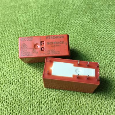 China Original TE Relay RT424024 Sealed Power Relay 24VDC 8A DPDT 29x12.7x15.7mm THT for sale