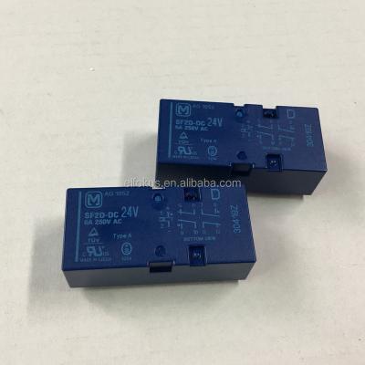 China SF2D-DC24V sealed original electromechanical relay DPST-NO DPST-NC 6A 24VDC 1.152KOhmL for sale