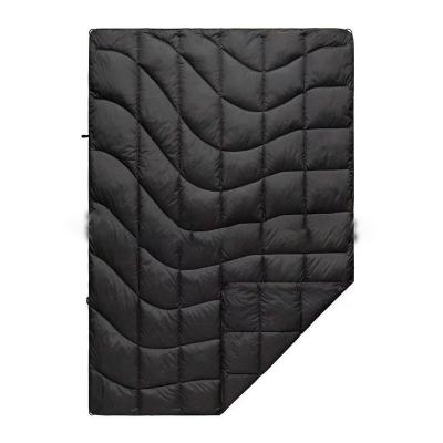 China Nondisposable Manufacturer Supply Custom Waterproof Nylon 20D Feather Quilted Camping Thermal Outdoor Puffy Blanket for sale