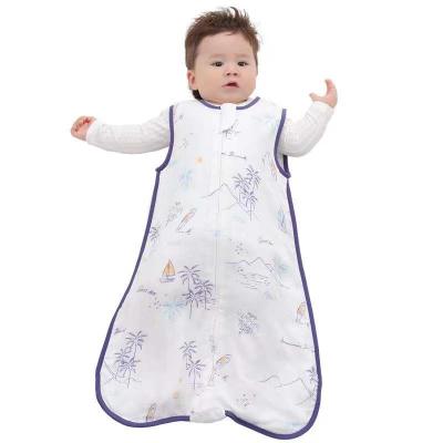 China Hot Selling Summer Bamboo Cotton Muslin Portable Infant Baby Sleeping Bag for sale