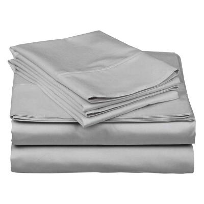 China Hotel Solid Color Egyptian 100%cotton Bed Sheets Bedding Set Breathable Custom Hometextile Four Pieces for sale