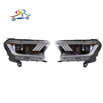 China 2021 New PP+ABS Auto Parts Headlight Car Led Head Light For Ford Ranger for sale