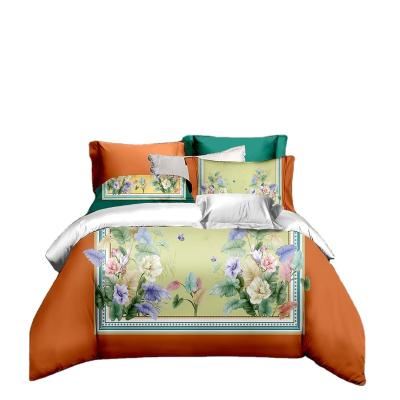 China Disposable Luxury High Quality Floral Pattern Bedding Sets 100% Polyester 3D Digital Printing 3pcs Bedding Sets for sale