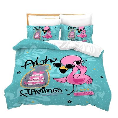 China Disposable Factories For Sale Luxury Cartoon Animal Pattern Bedding Sets 3D Digital Printing 100% Polyester 3pcs Duvet Cover Sets for sale