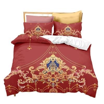 China Disposable Wholesale Gypsy Washed Bed Sheet Hanging Set 3 Piece Luxury King Size Sheet Bed Home Cover for sale